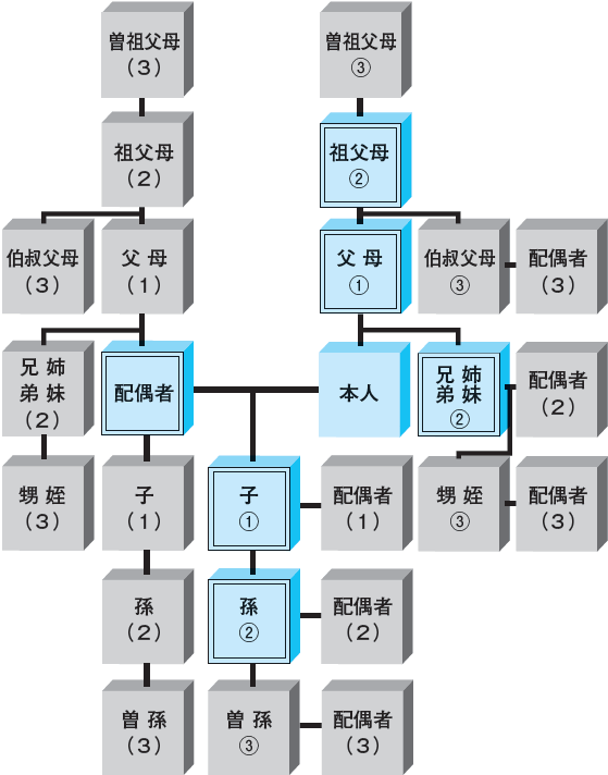 三等親内親族表