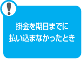 掛金を期日までに払い込まなかったとき